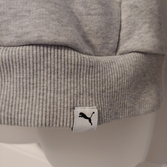 Puma Women's Jacket Size: Medium Light Grey Full Zip Pockets French Terry - Picture 5 of 11